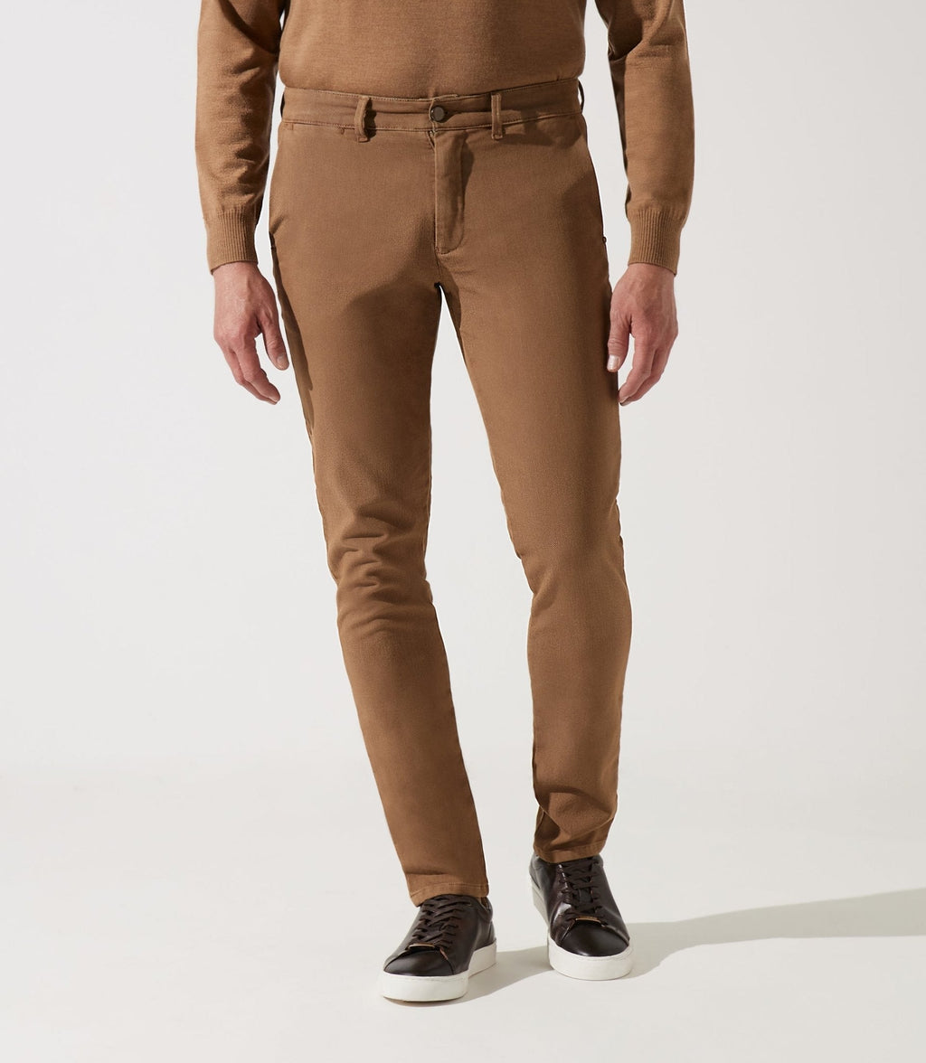 Pantalon chino armuré camel VARFAIT - IZAC