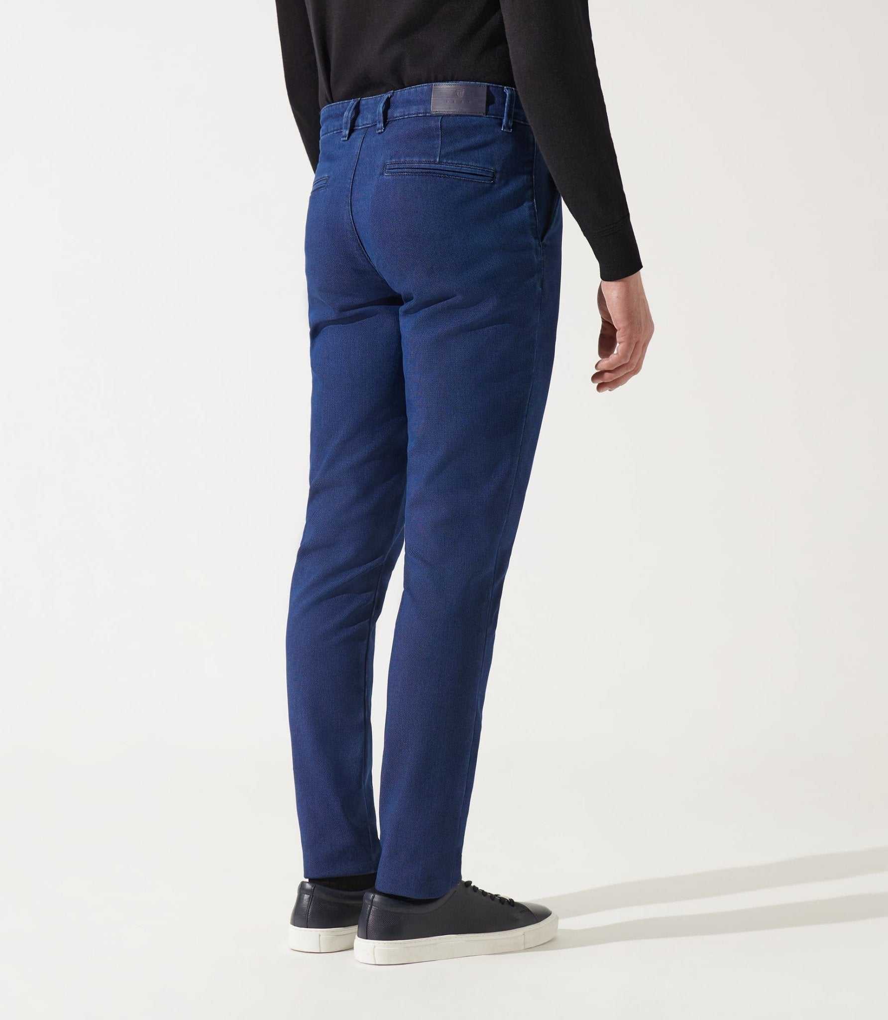 Pantalon chino armuré bleu moyen VERREBI - IZAC