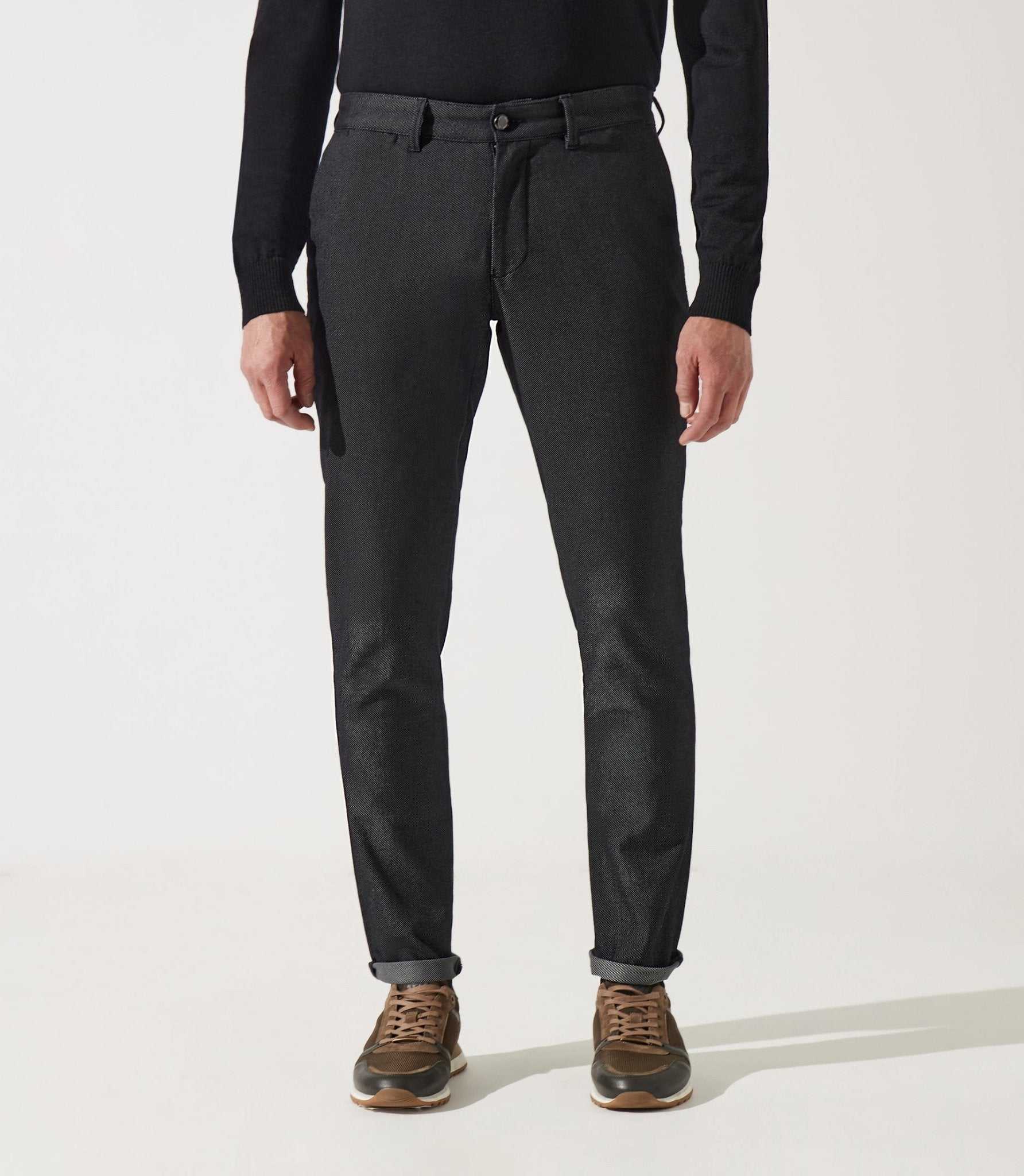 Pantalon chino armuré noir VERREBI - IZAC