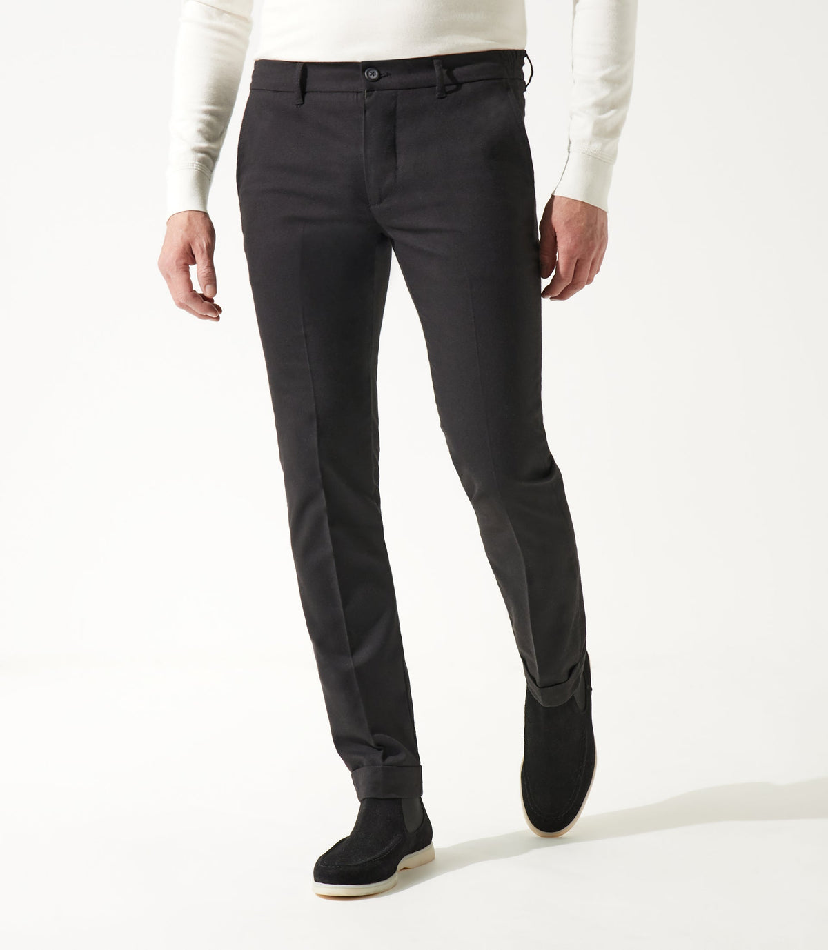Pantalon chino taille élastique noir VTWILL - IZAC