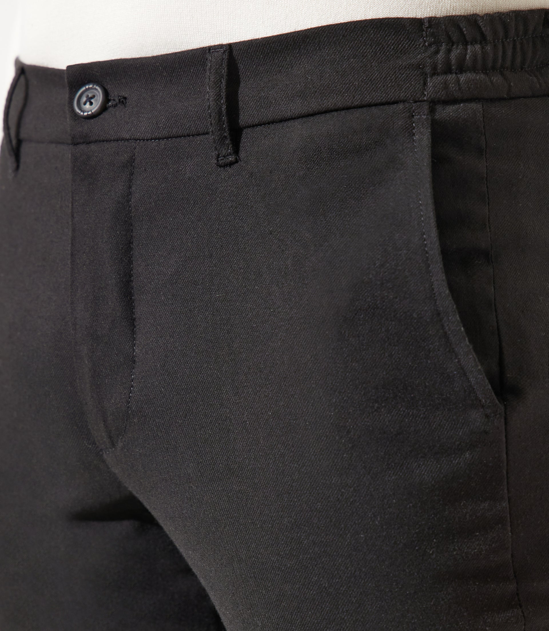 Pantalon chino taille élastique noir VTWILL - IZAC