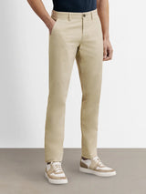 Pantalon coton stretch beige fonce - IZAC