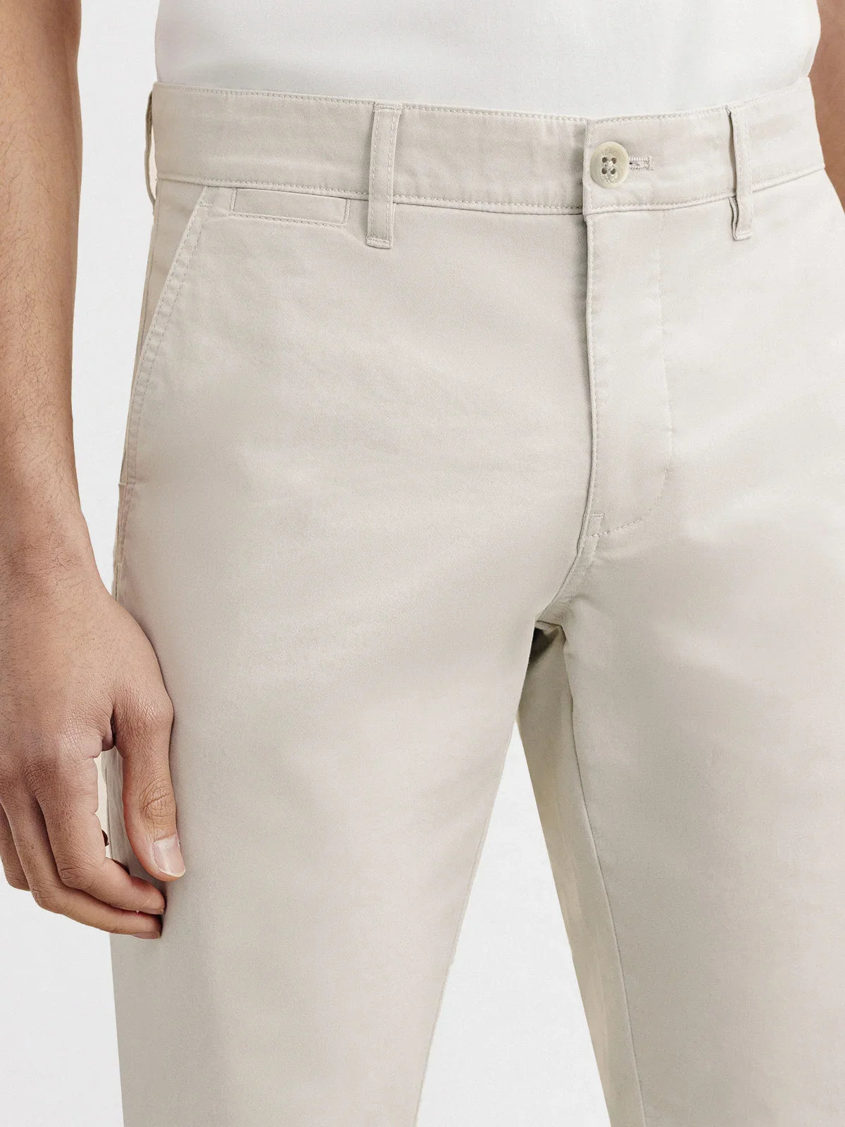 Pantalon coton stretch beige - IZAC