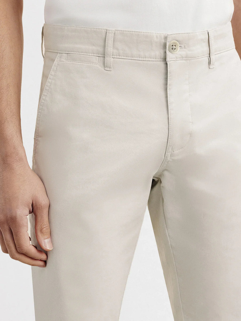 Pantalon coton stretch beige - IZAC