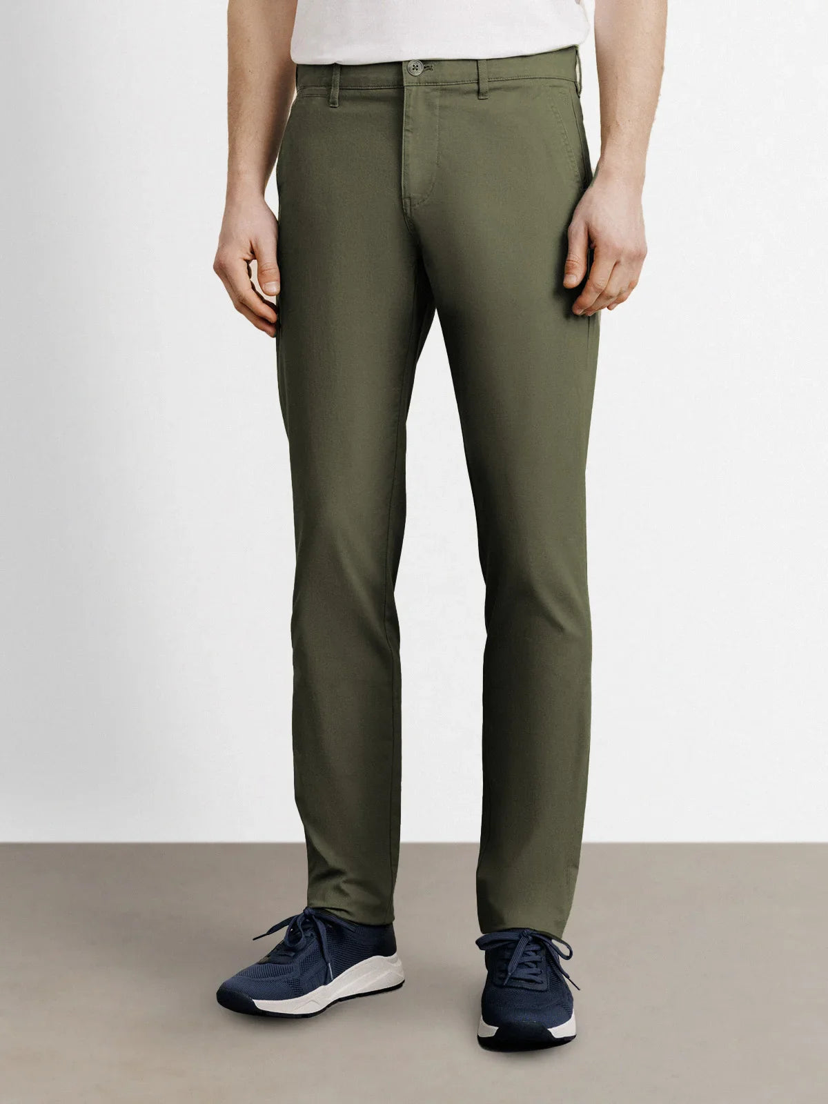 Pantalon coton stretch kaki - IZAC