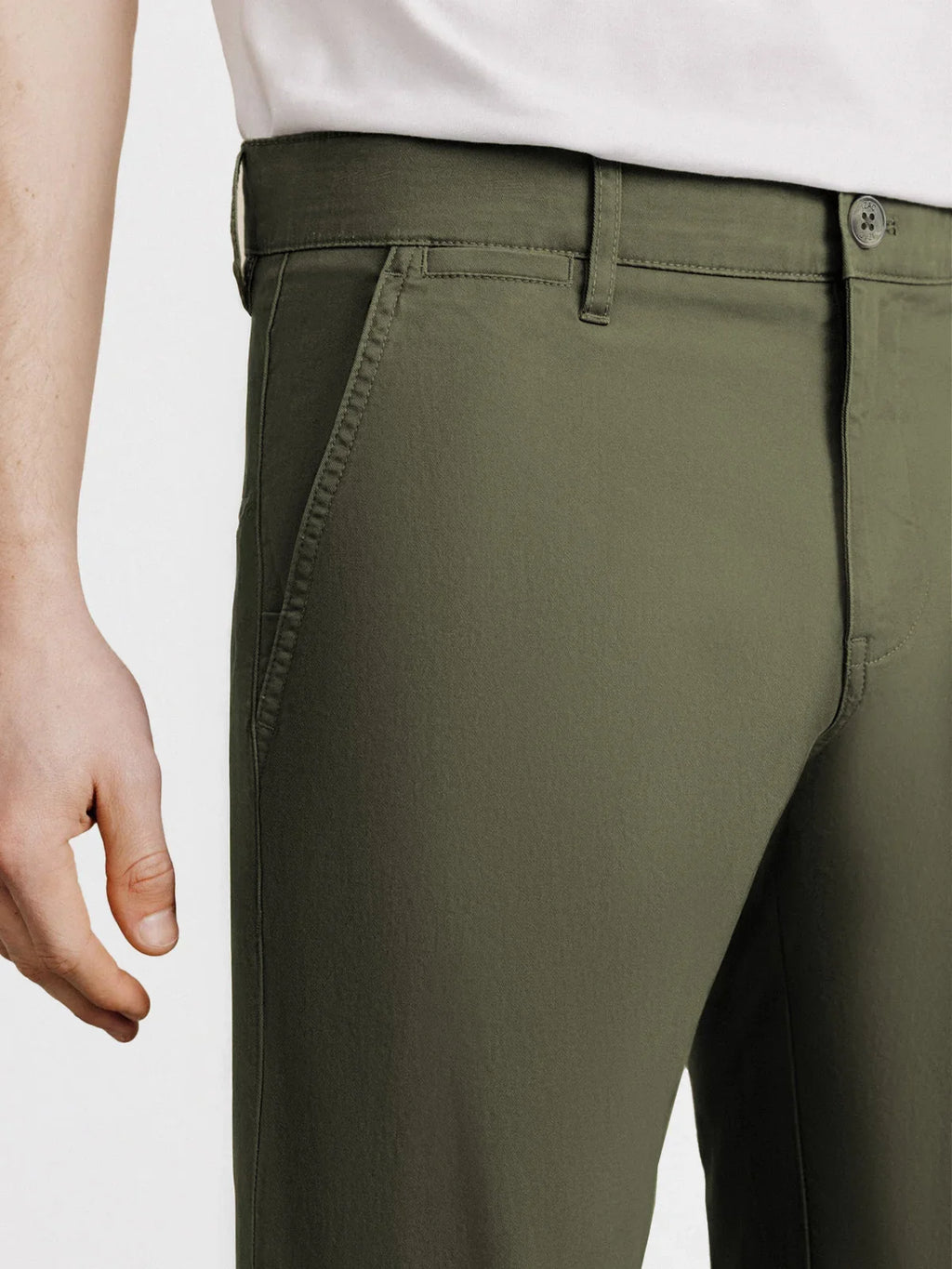Pantalon coton stretch kaki - IZAC