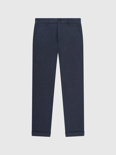 Pantalon tissu gratté marine - IZAC