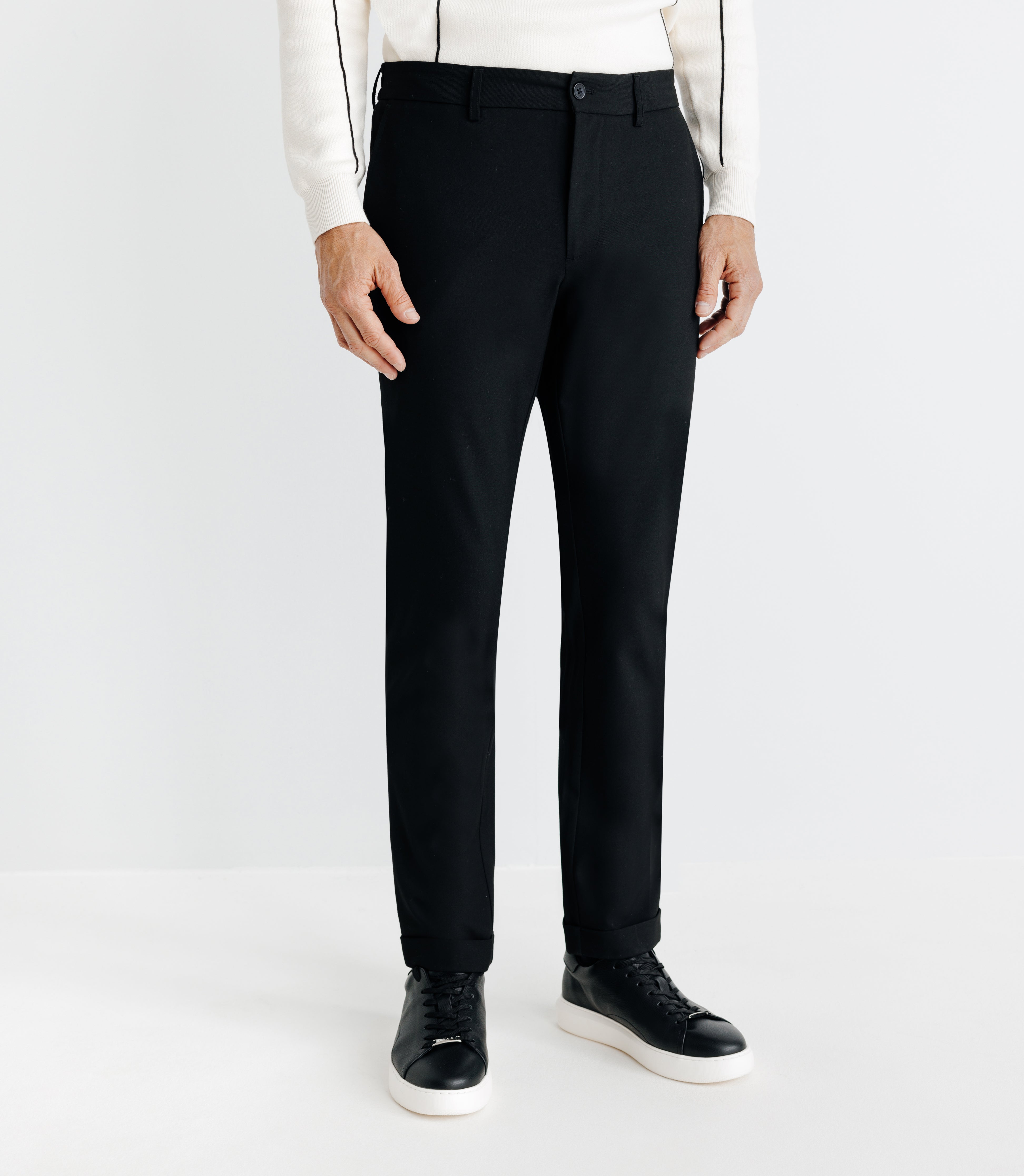 Pantalon chino esprit ville noir - IZAC