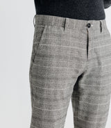 Pantalon chino à carreaux gris - IZAC