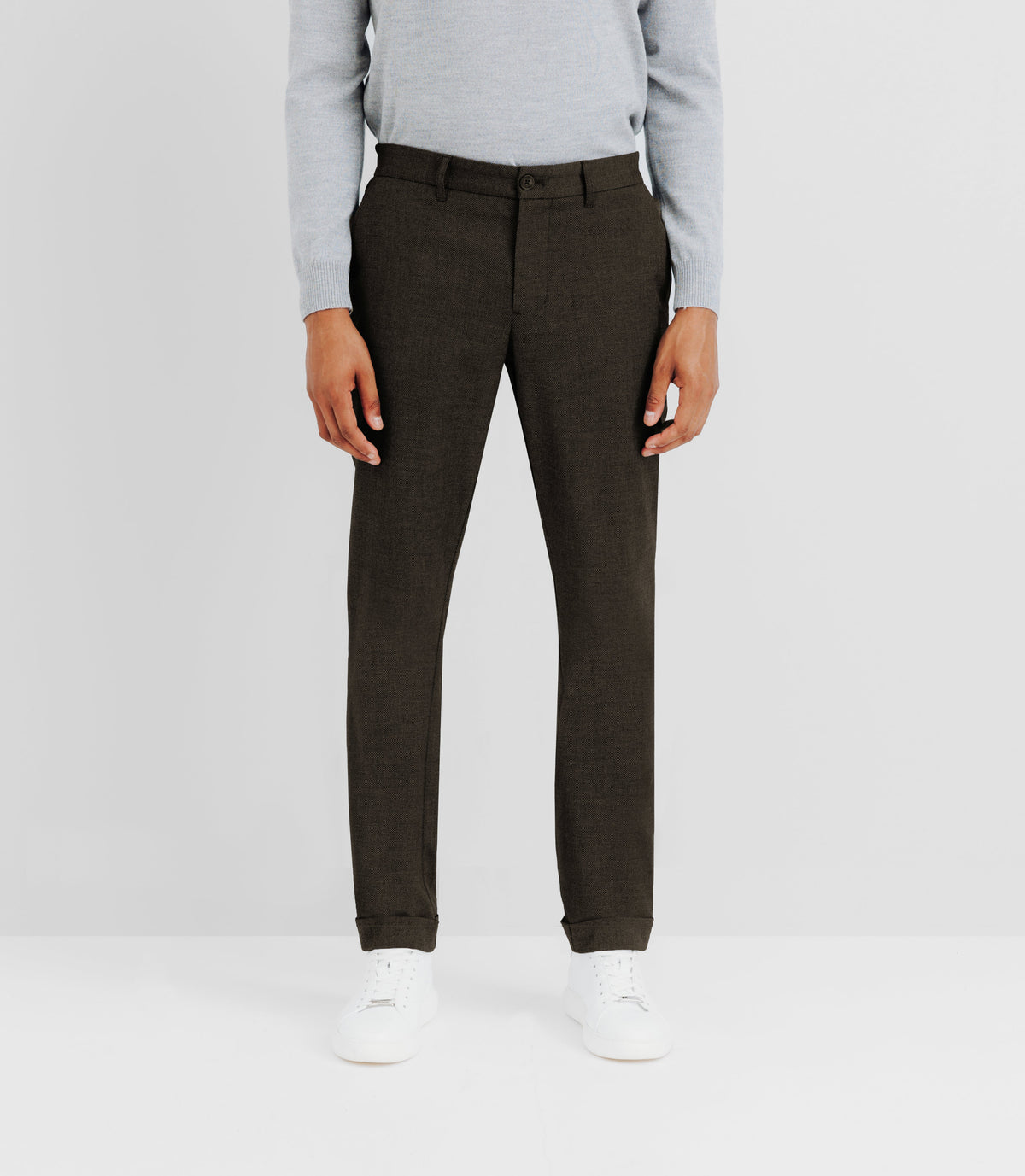 Pantalon chino armuré gris - IZAC