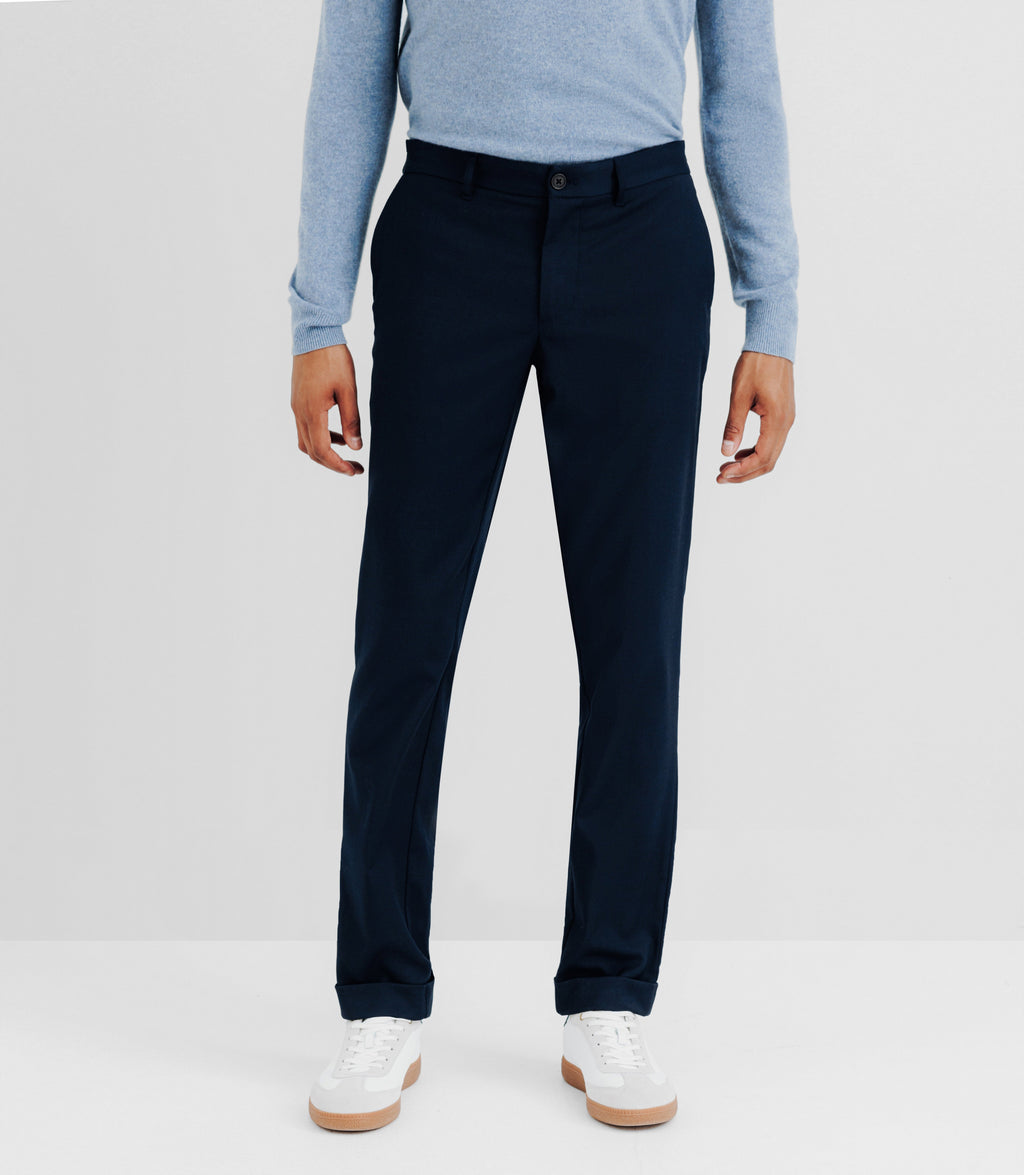 Pantalon chino armuré marine - IZAC