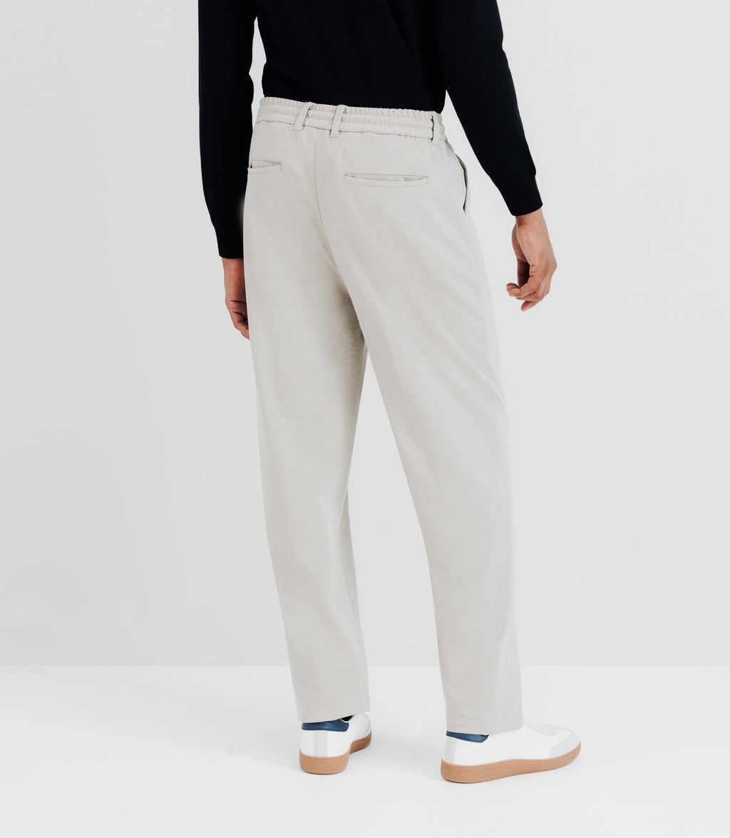 Pantalon élastique avec cordon beige - IZAC