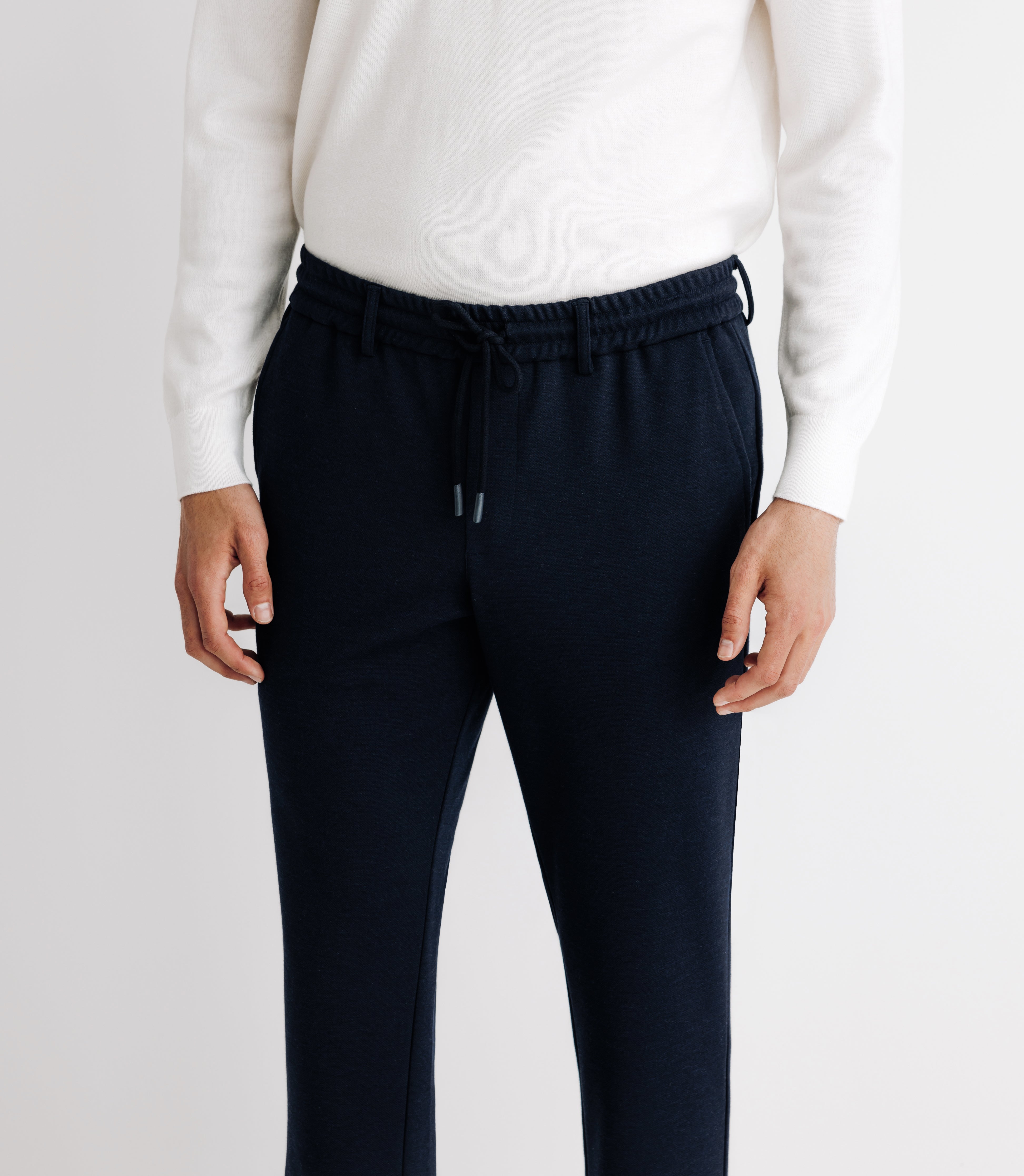 Pantalon élastique avec cordon marine - IZAC