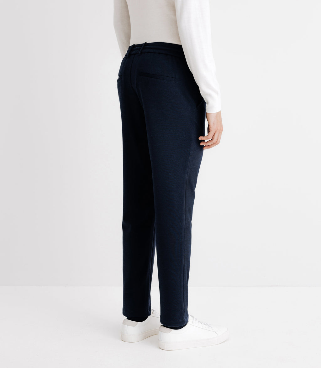 Pantalon élastique avec cordon marine - IZAC
