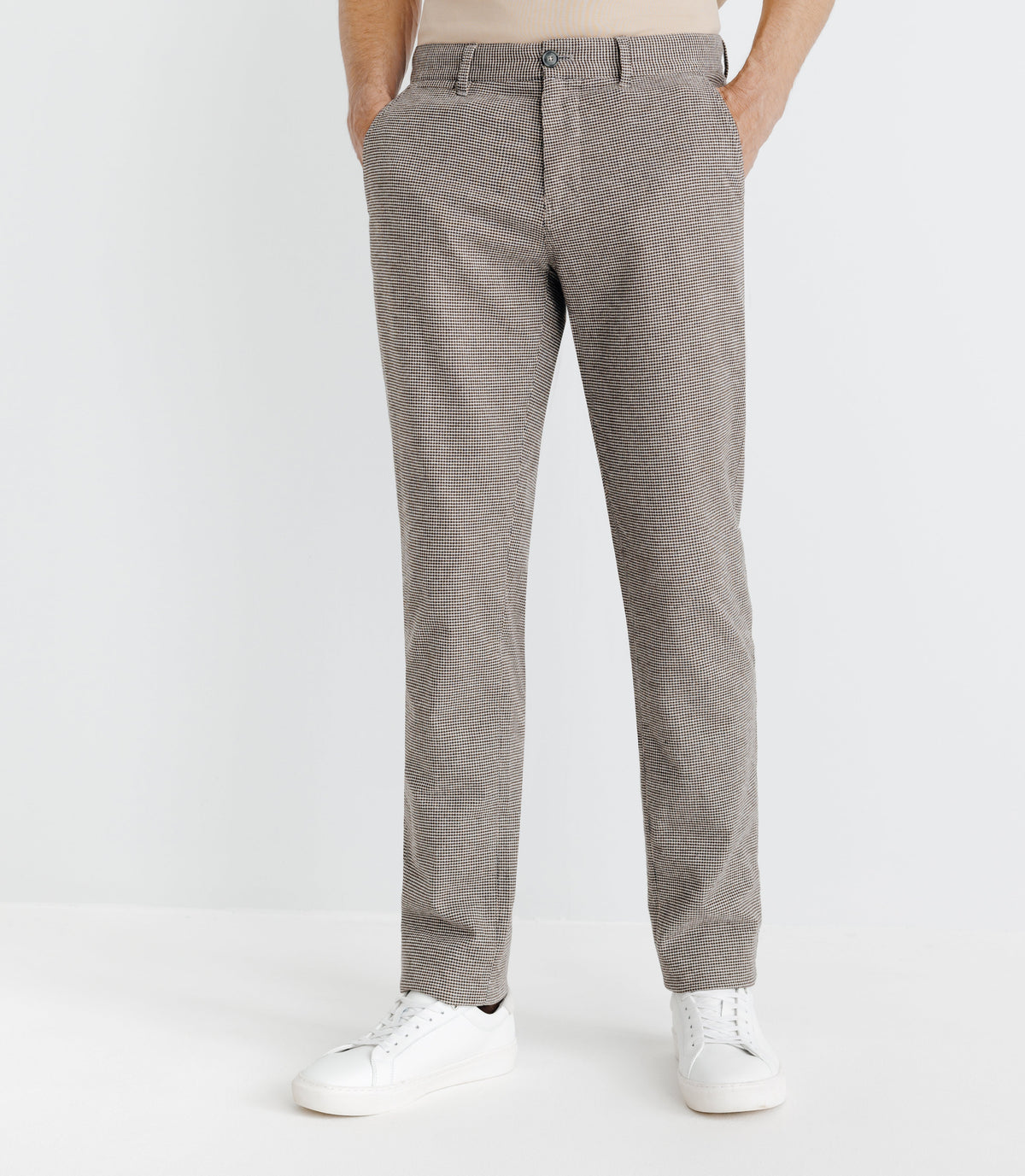 Pantalon pied de puce marron - IZAC