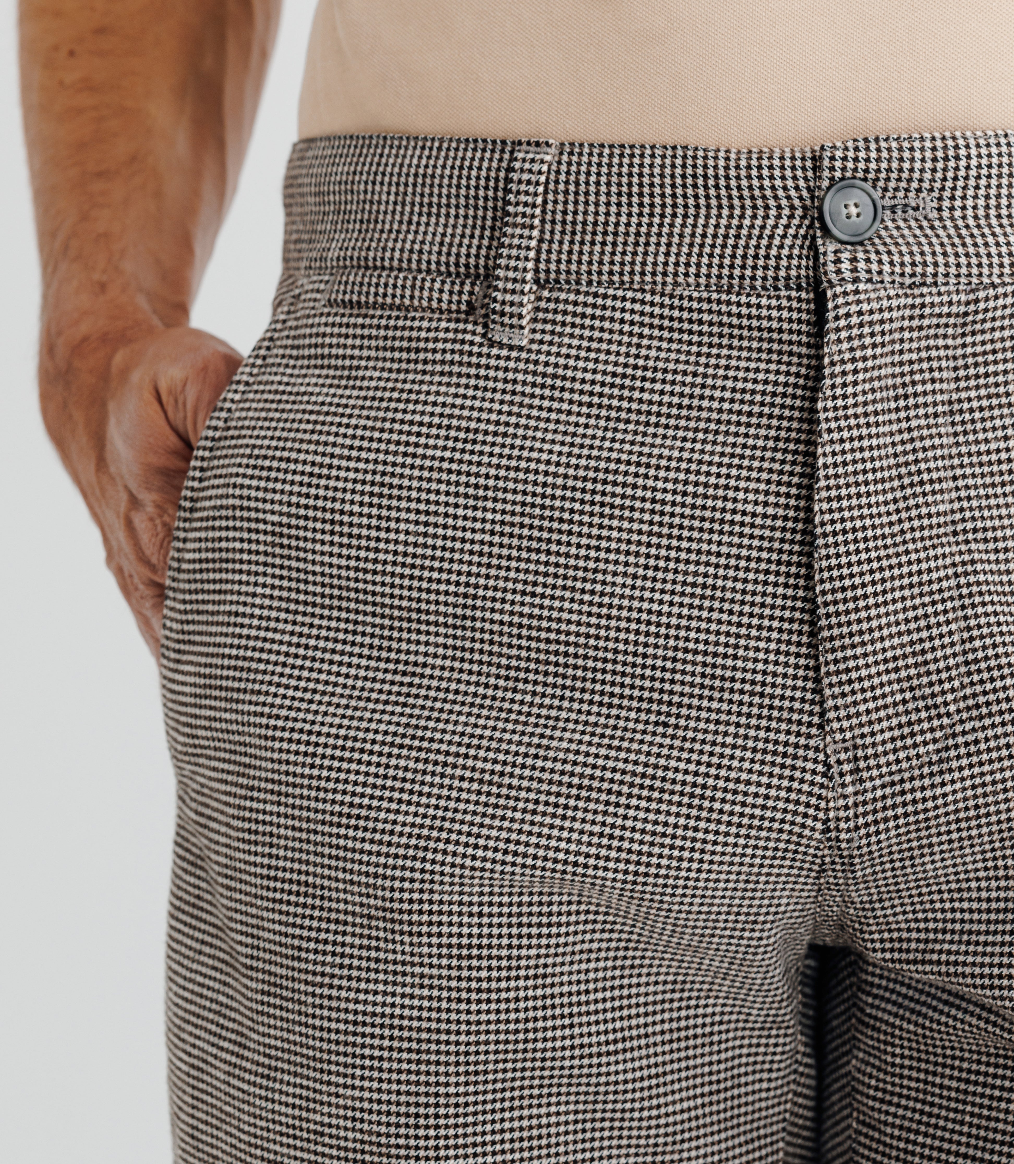 Pantalon pied de puce marron - IZAC