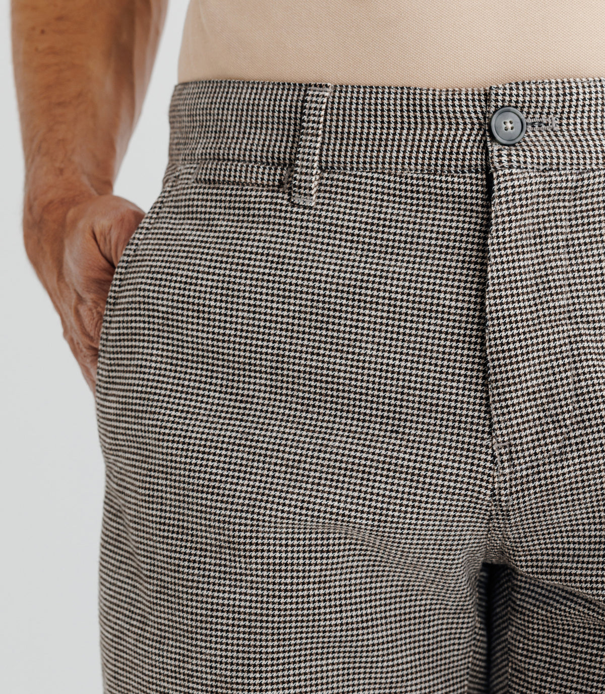 Pantalon pied de puce marron - IZAC