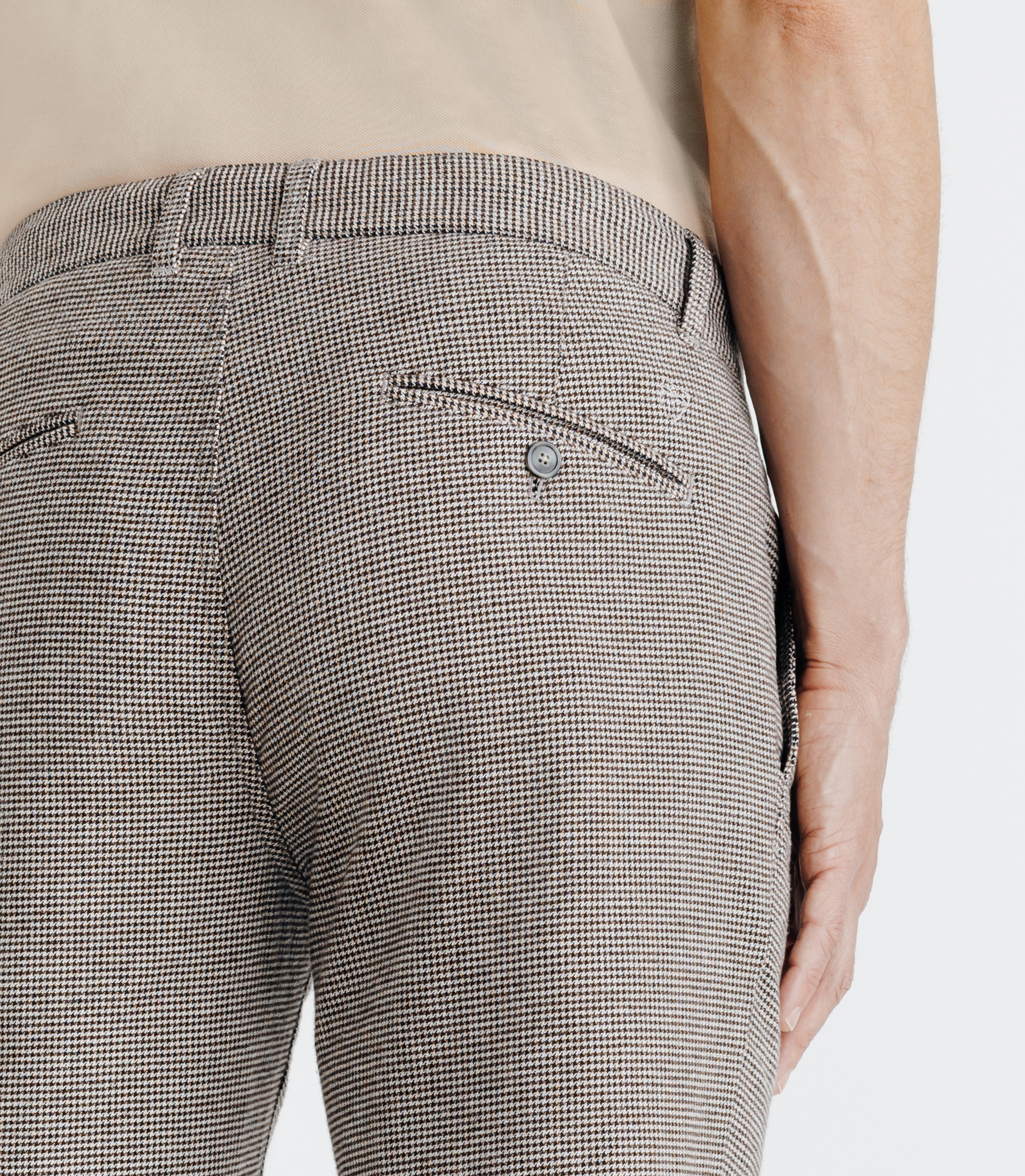 Pantalon pied de puce marron - IZAC