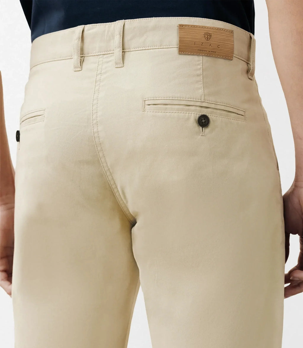 Pantalon coton stretch beige - IZAC