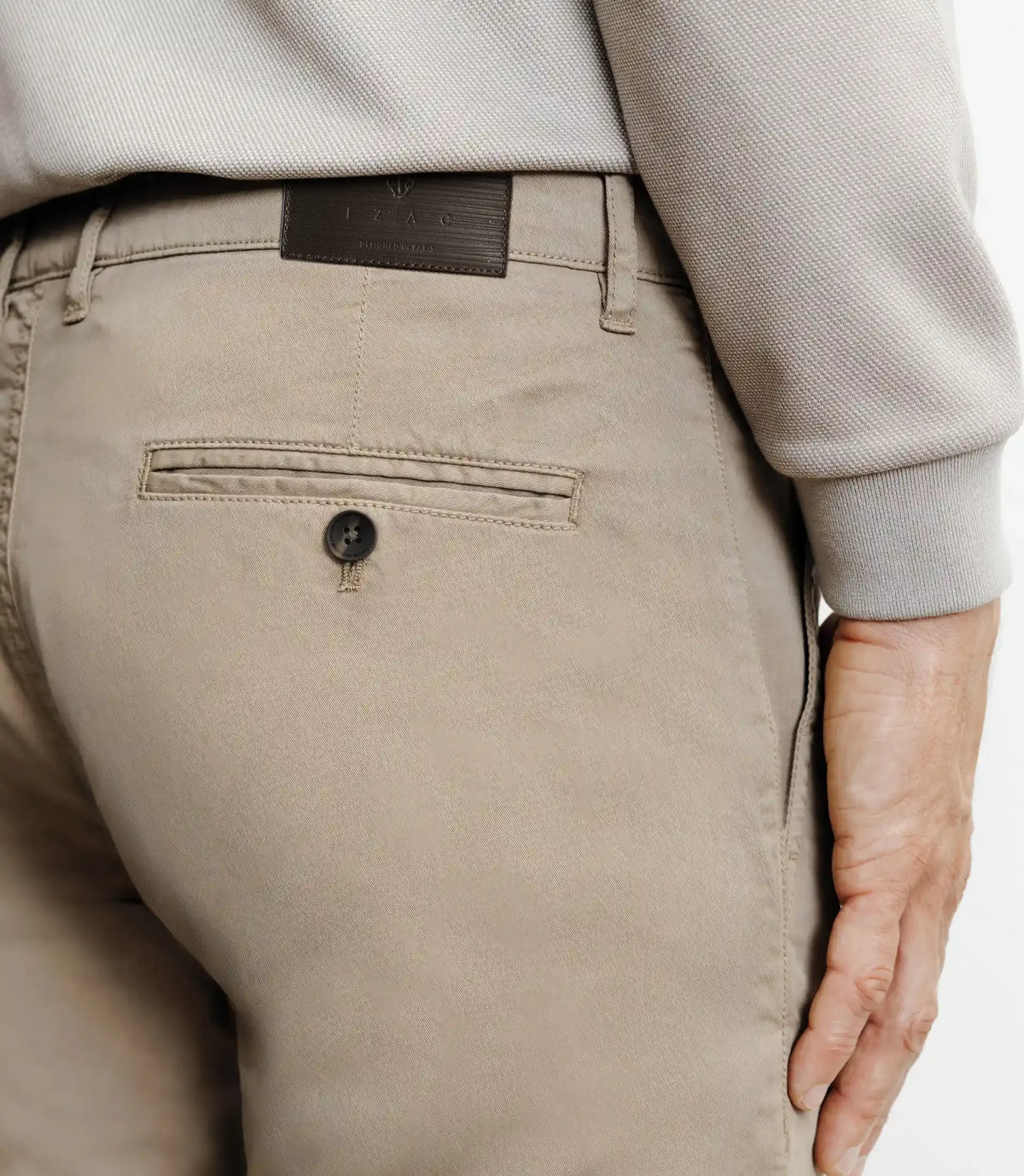Pantalon coton stretch taupe - IZAC