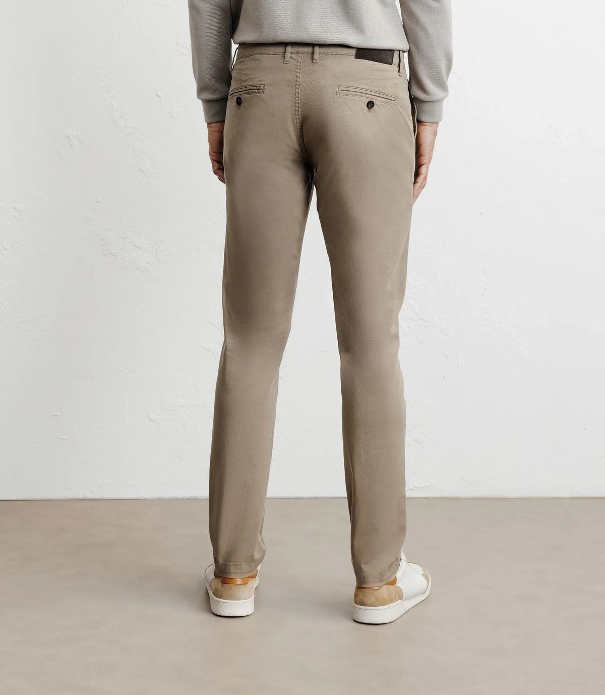 Pantalon coton stretch taupe - IZAC