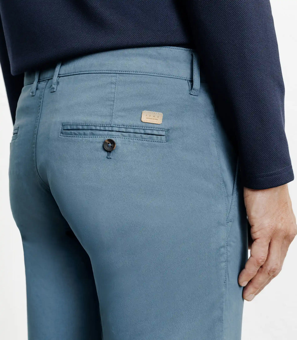Pantalon coton stretch bleu canard - IZAC