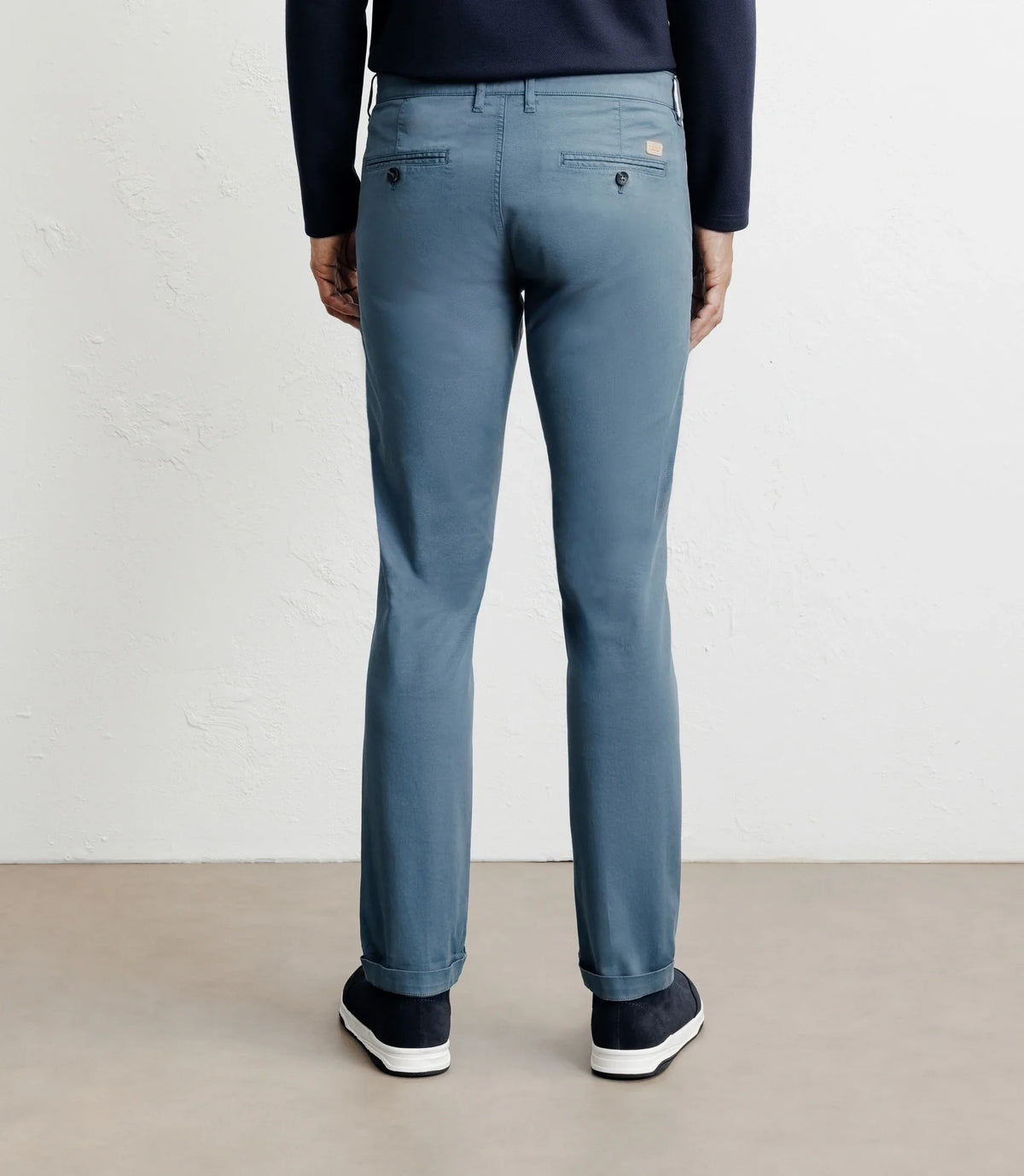 Pantalon coton stretch bleu canard - IZAC