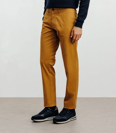 Pantalon coton stretch camel foncé - IZAC