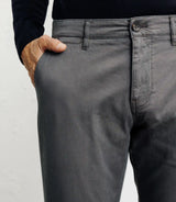 Pantalon coton stretch châtain - IZAC