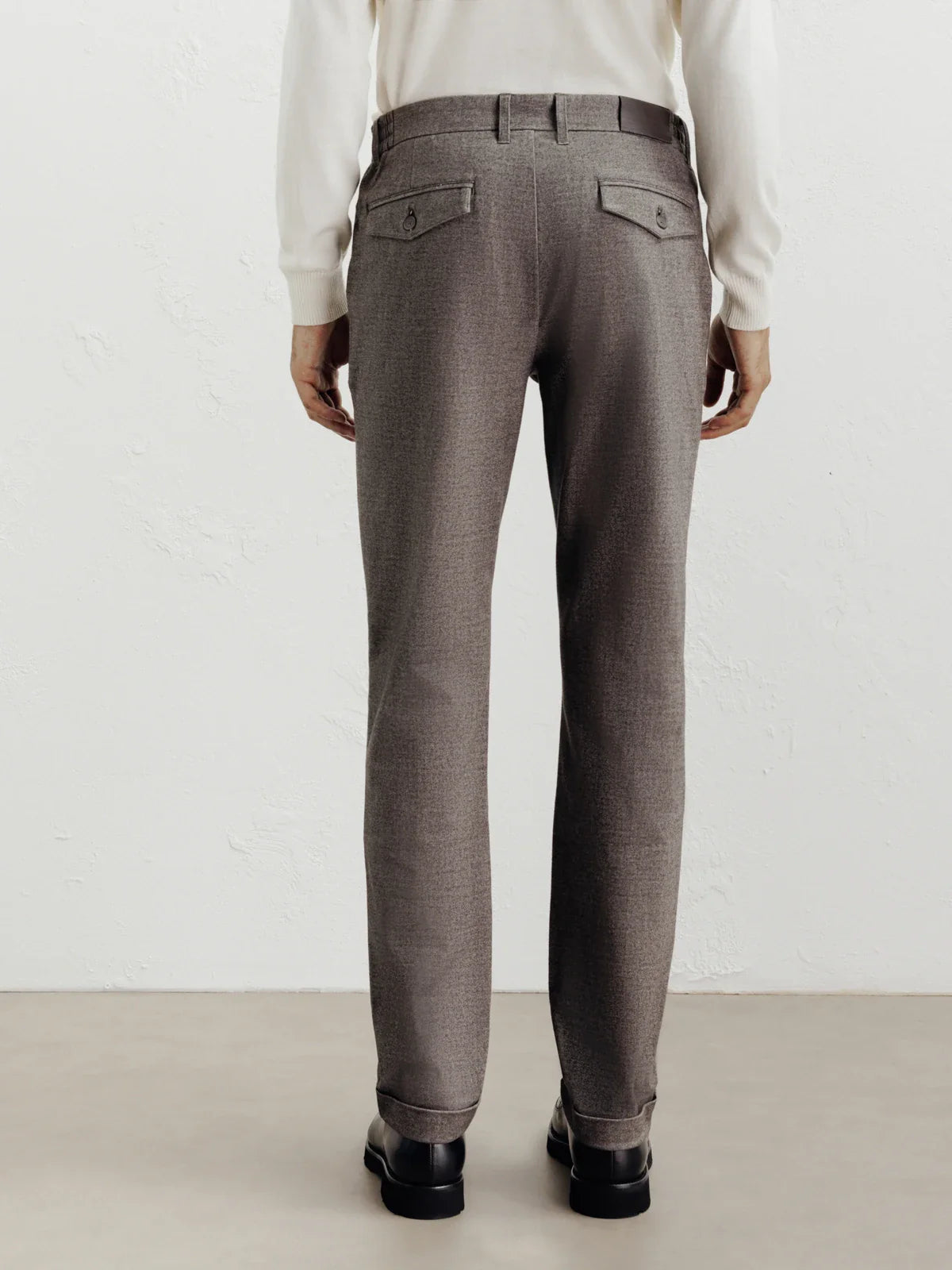 Pantalon flanelle chocolat - IZAC