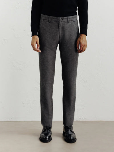Pantalon carreaux anthracite - IZAC