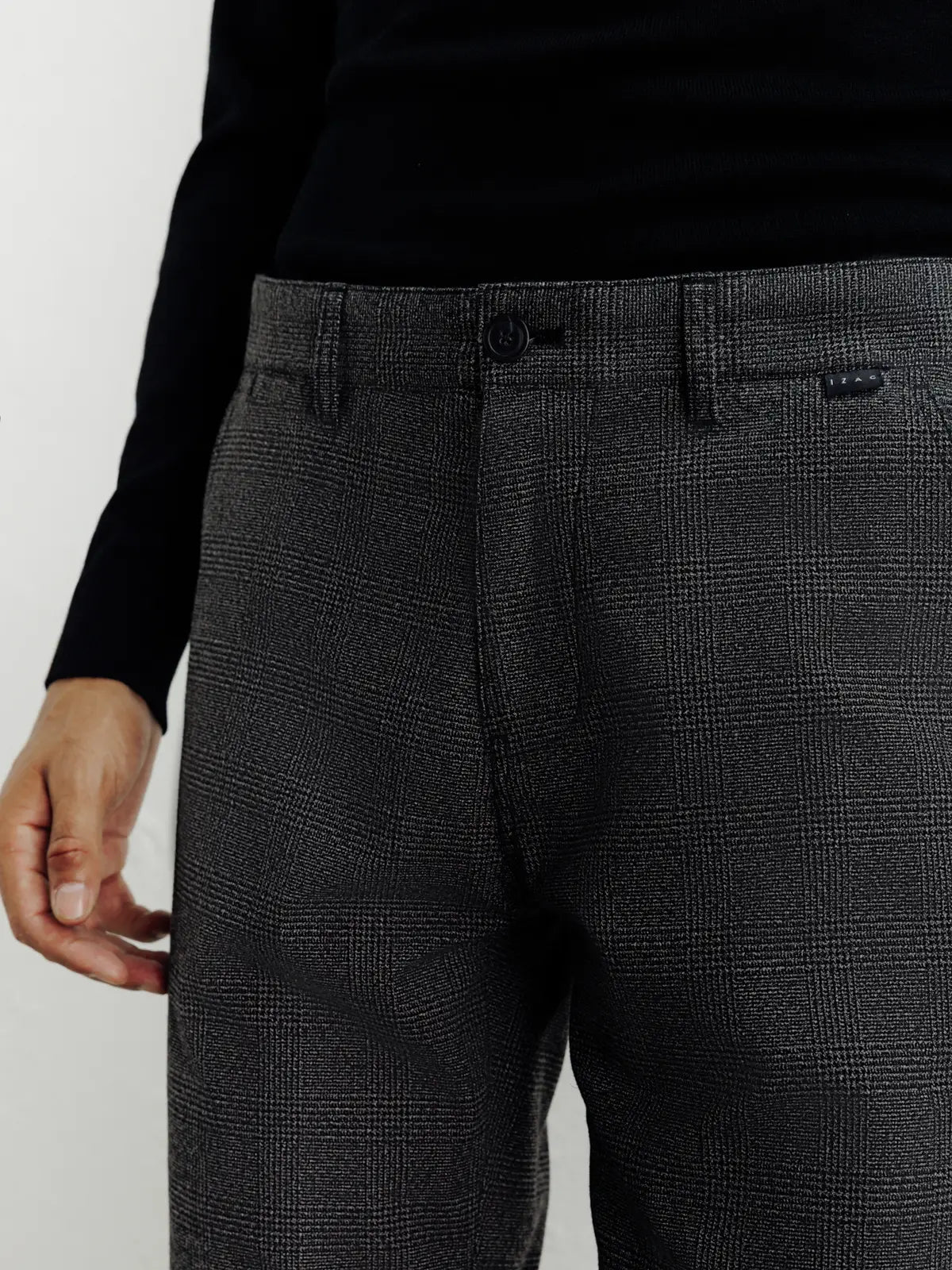 Pantalon carreaux anthracite - IZAC