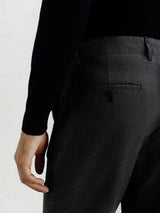 Pantalon carreaux anthracite - IZAC