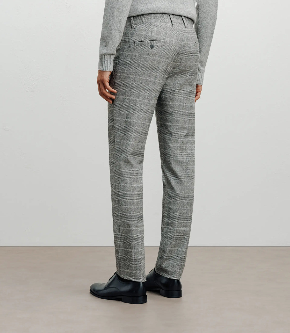 Pantalon carreaux gris chiné - IZAC