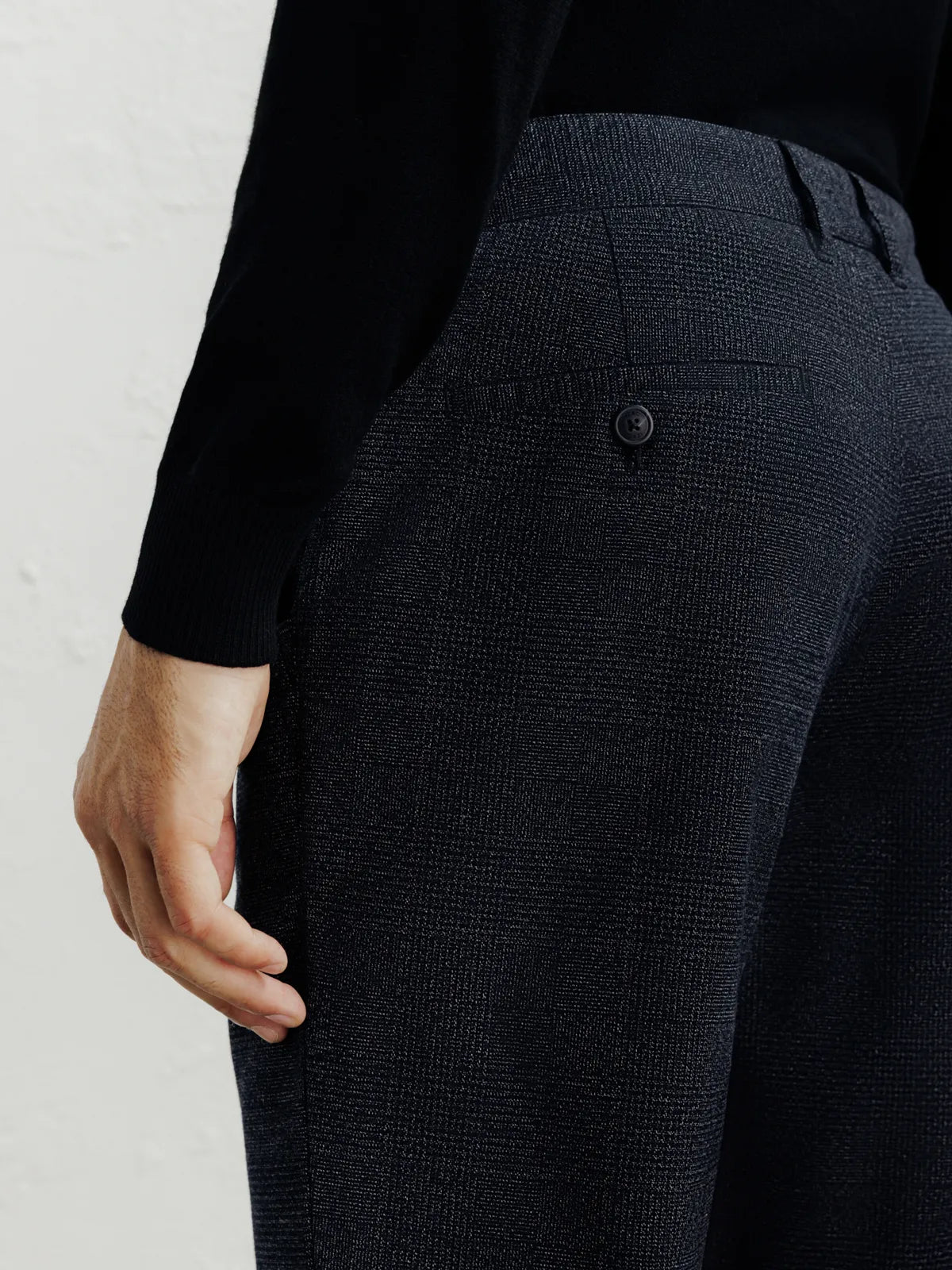 Pantalon carreaux marine - IZAC