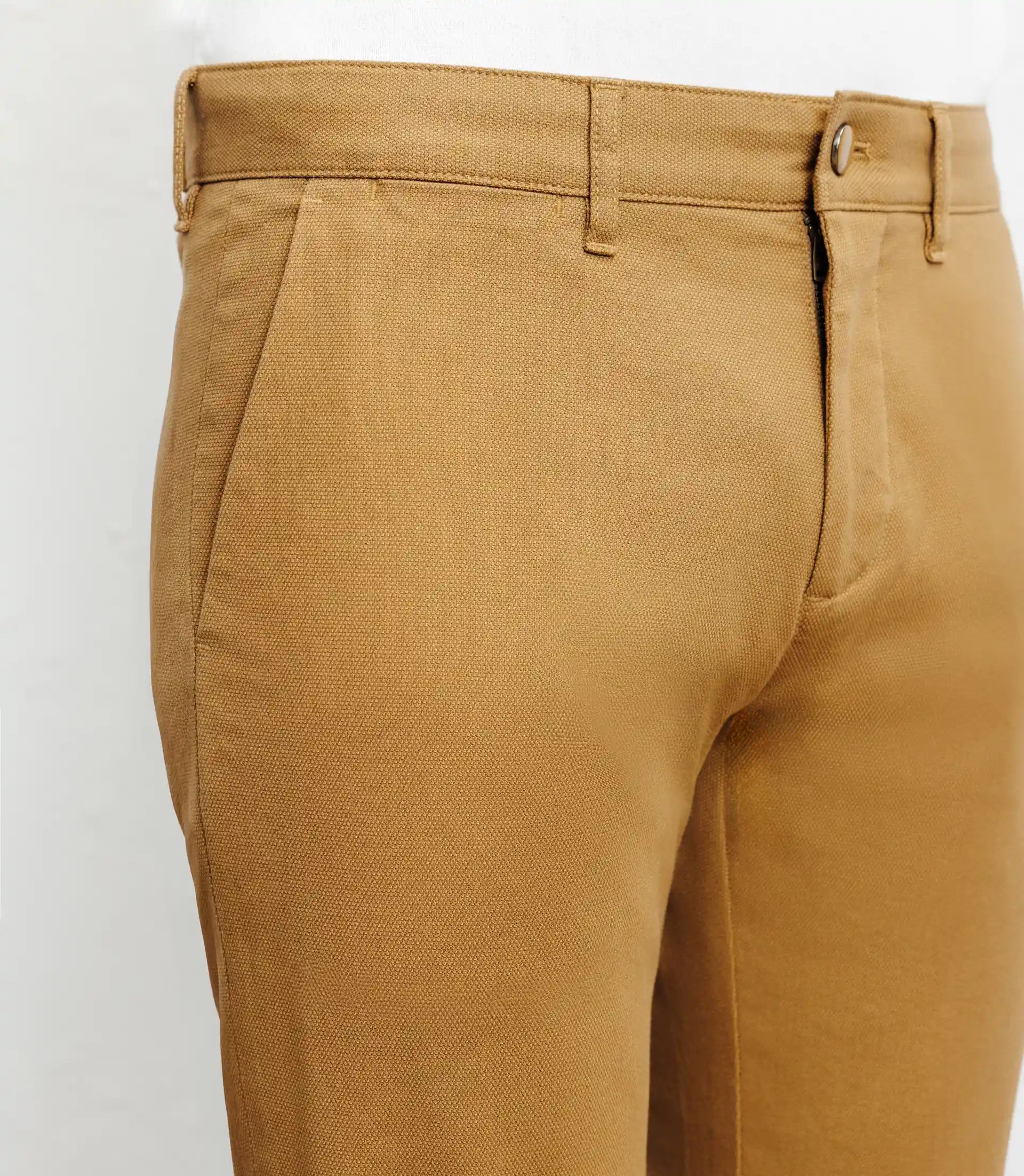 Pantalon armuré slim camel foncé - IZAC
