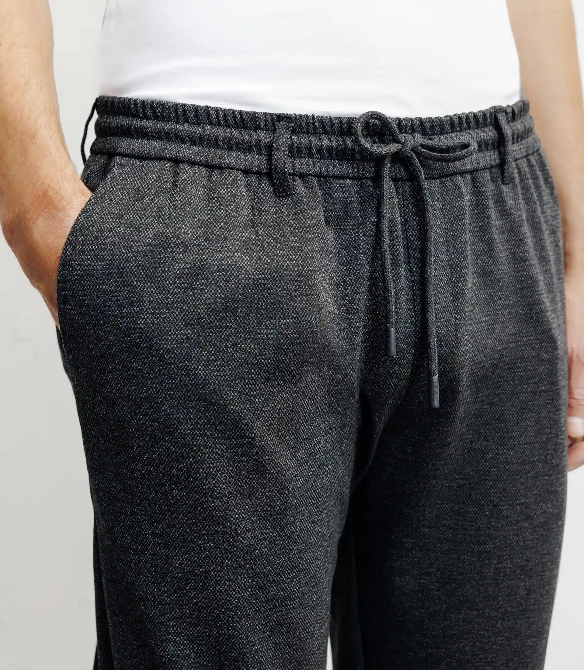 Pantalon en maille anthracite - IZAC