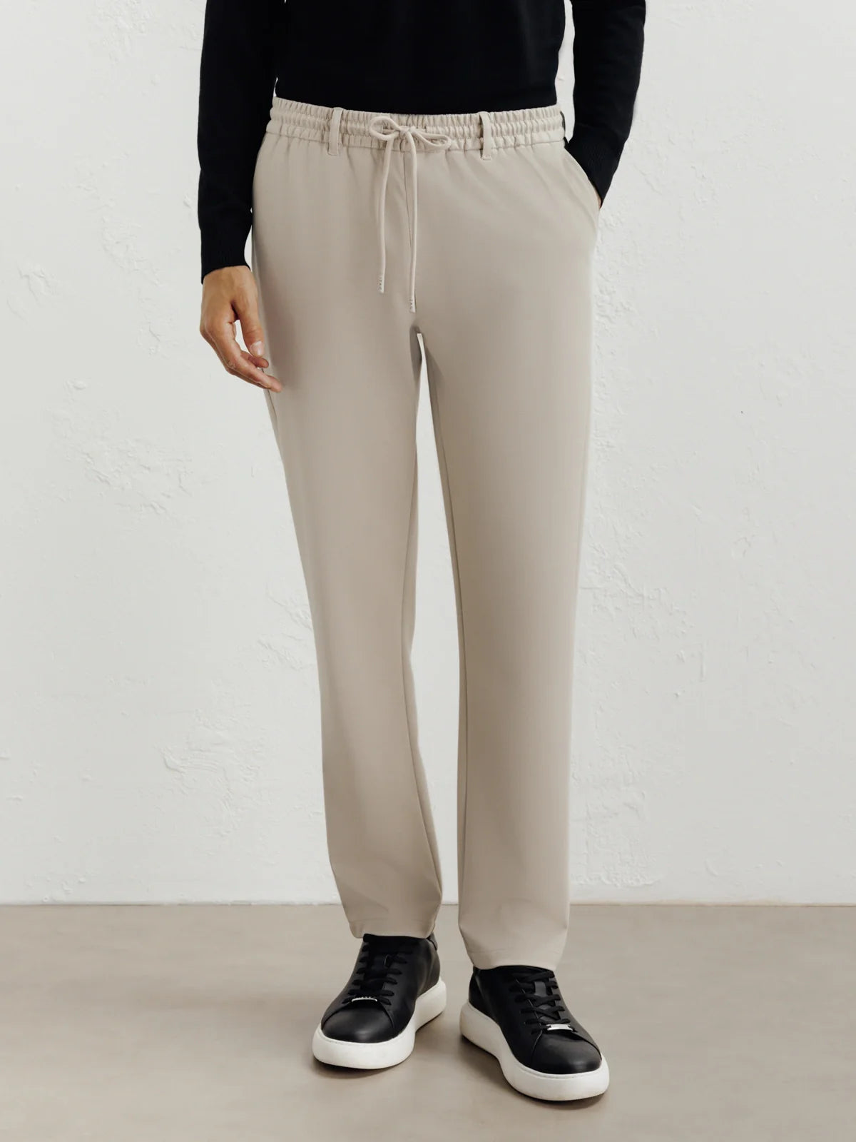 Pantalon en maille beige - IZAC