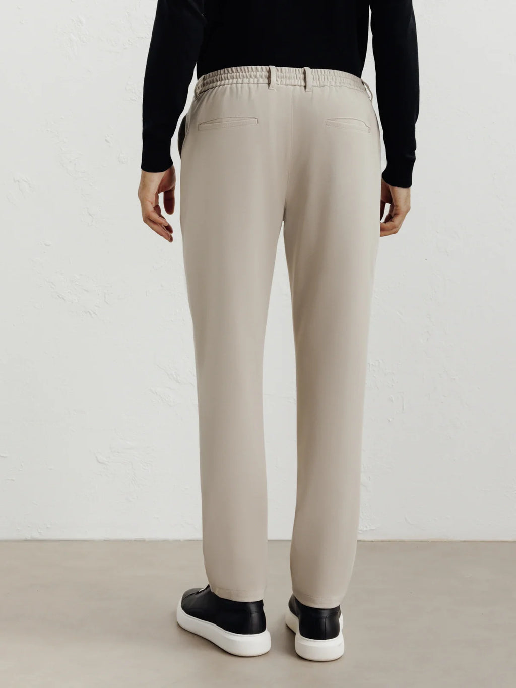 Pantalon en maille beige - IZAC