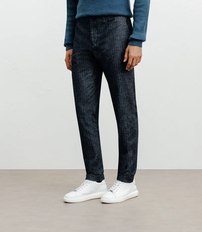 Pantalon chevron marine - IZAC