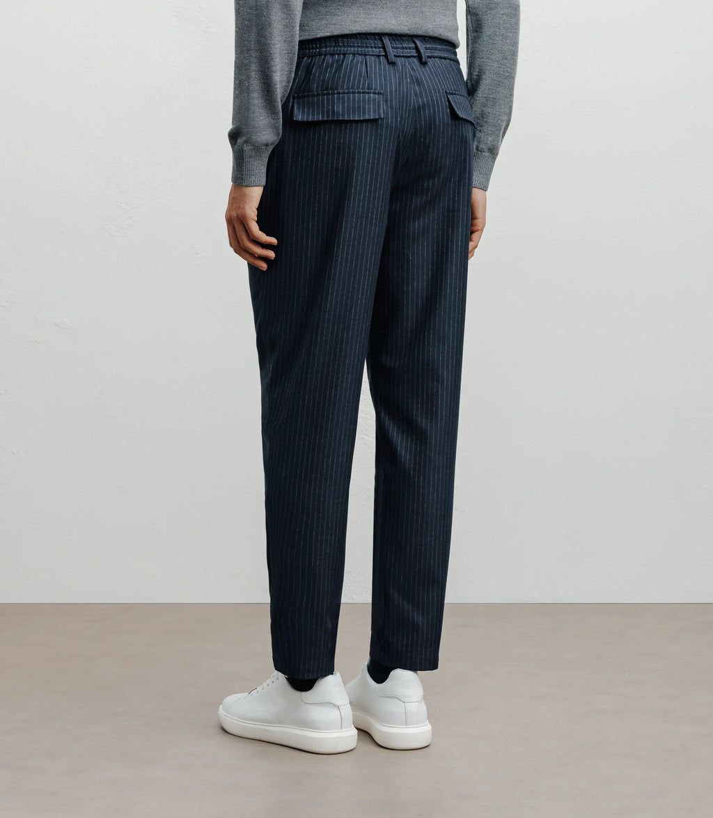 Pantalon rayé marine - IZAC
