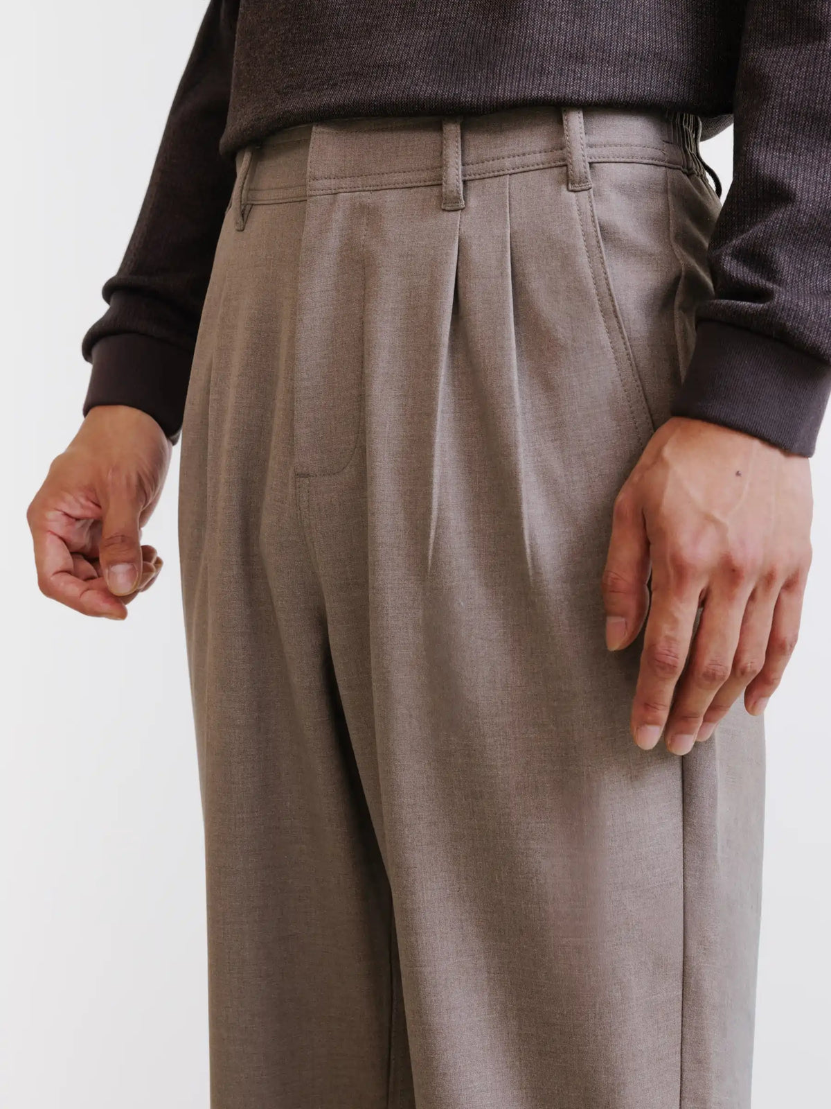 Pantalon urbain oversize taupe - IZAC