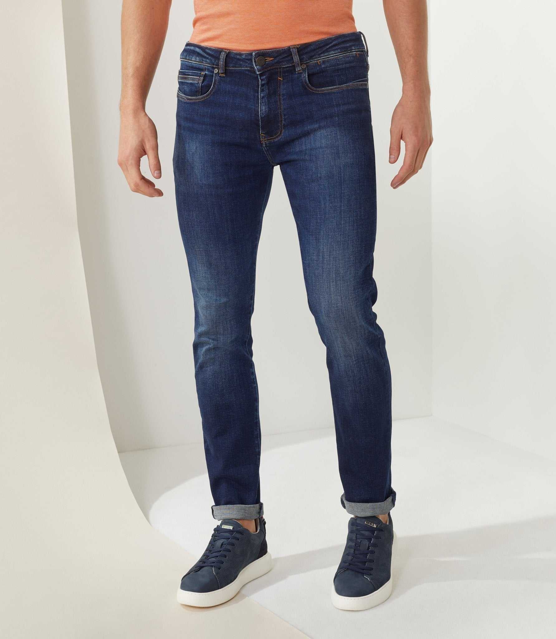 jean brut délavé bleu - moyen "Paris" - IZAC