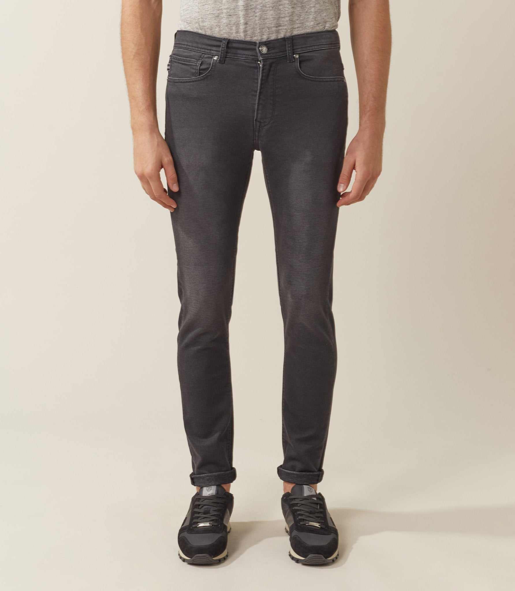 Jean slim noir "Pilote" - IZAC