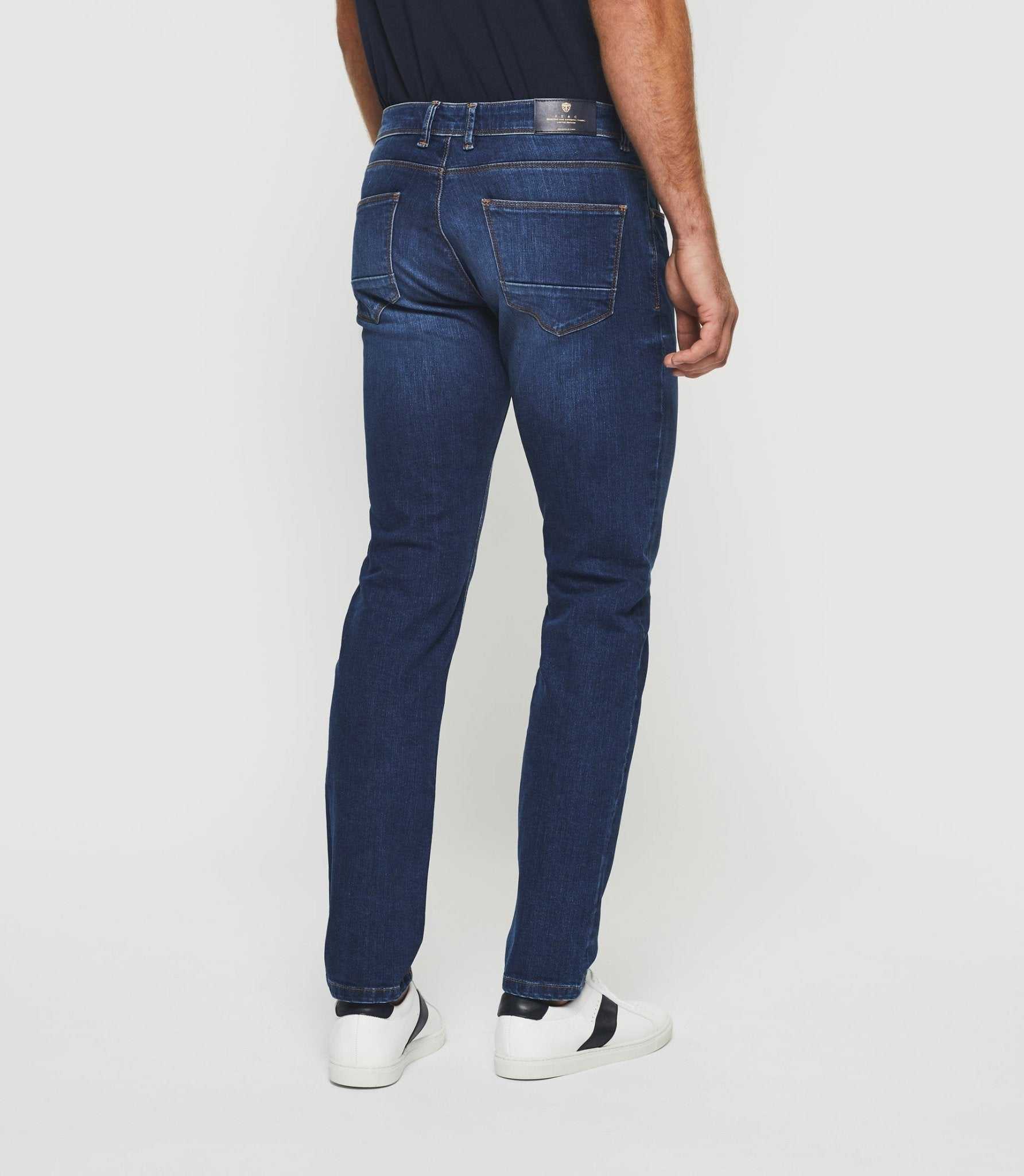 Jean straight hydroless bleu moyen "Techno" - IZAC