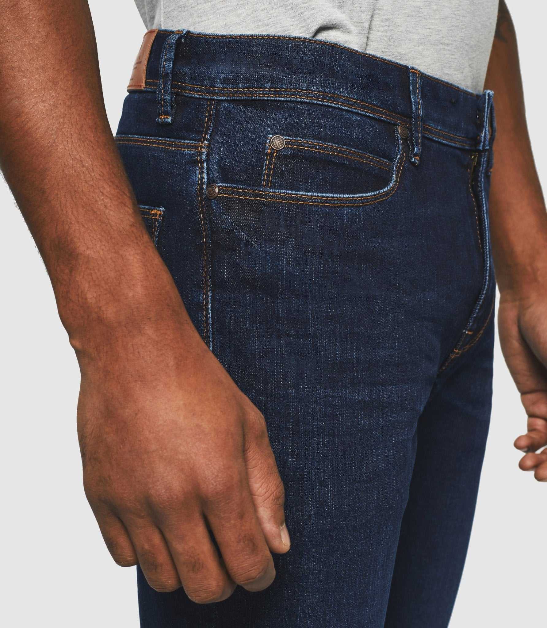 Jean super slim hydroless bleu foncé "Teo" - IZAC