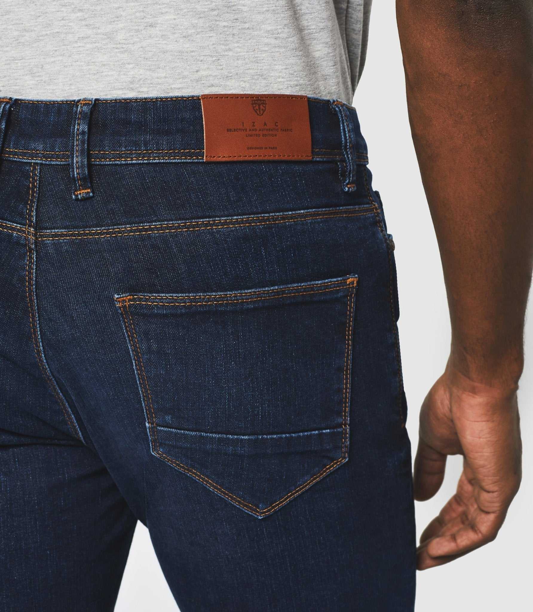 Jean super slim hydroless bleu foncé "Teo" - IZAC