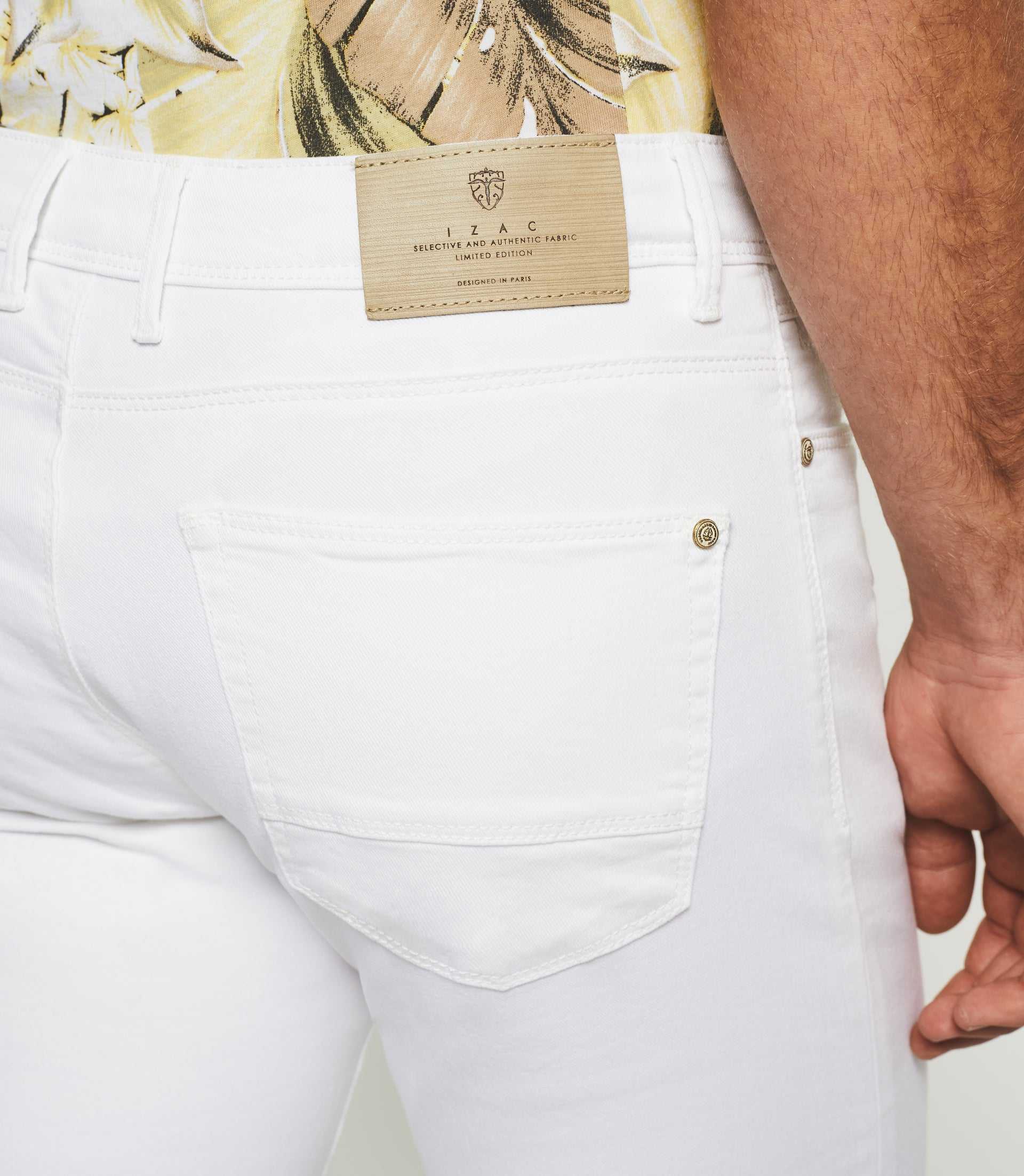 Jean slim délavé blanc TIC - IZAC