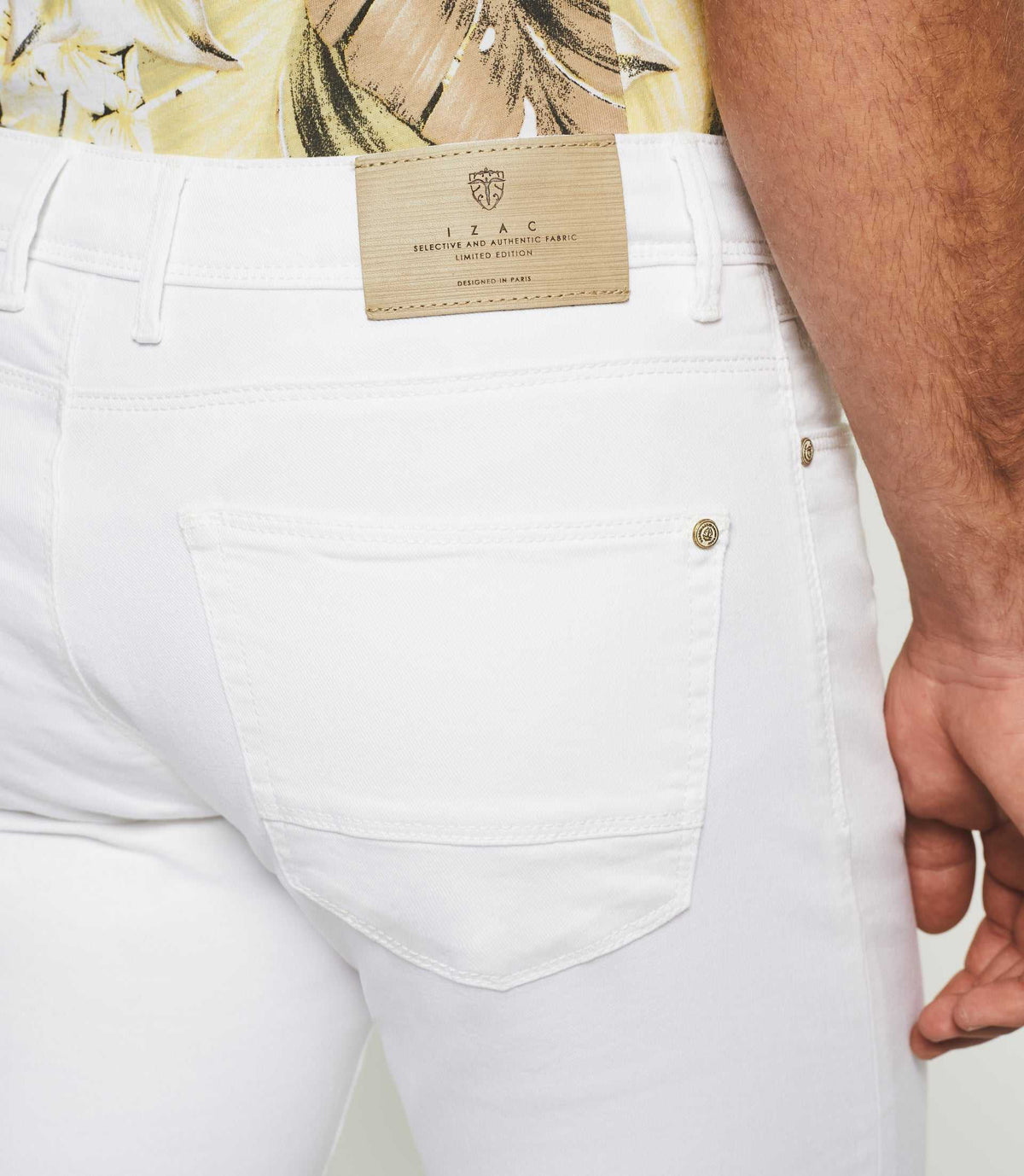 Jean slim délavé blanc TIC - IZAC