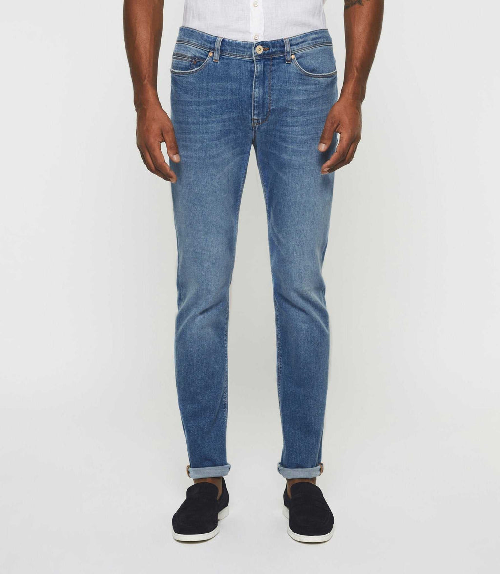 Jean straight délavé bleu clair PDE22TIGREOUT - IZAC